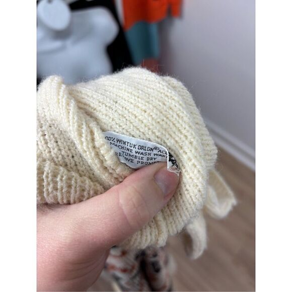 VINTAGE Sweater Medium Wintuk Orlon Cardigan Button Up 60s 70s - Picture 5 of 6